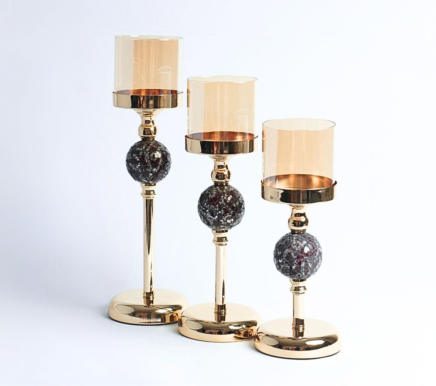 Obsidian Metal Candle Holder