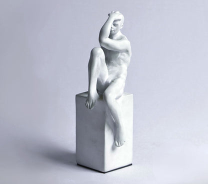 Thinker-inspired Resin Figurine