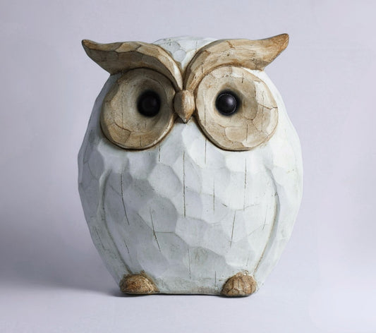 Wisdom Whittled Owl Figurine