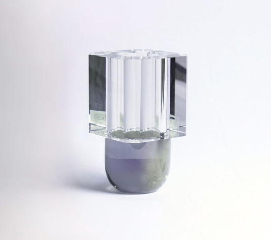 Axis Glass and Metal Candle Holder
