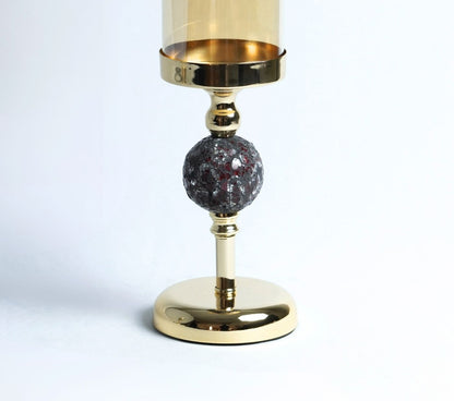 Obsidian Metal Candle Holder