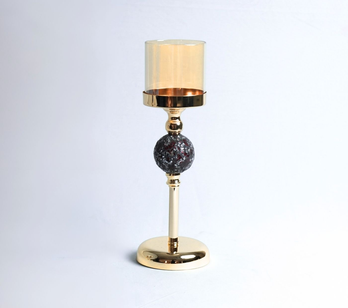 Obsidian Metal Candle Holder