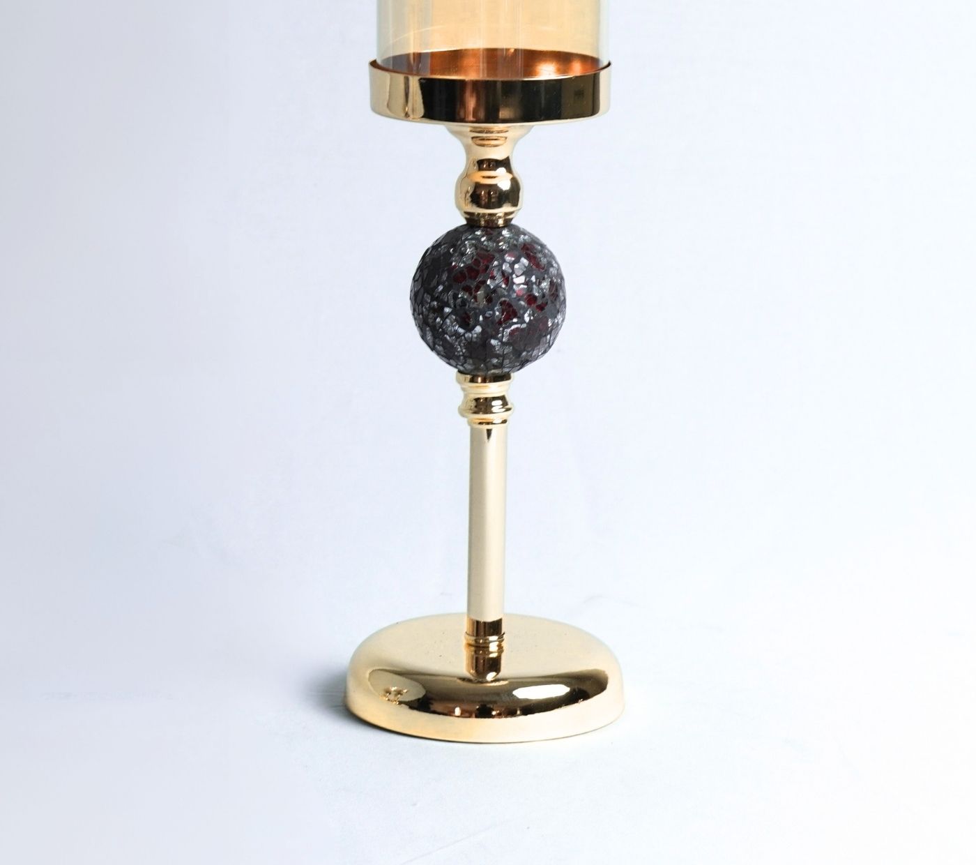 Obsidian Metal Candle Holder