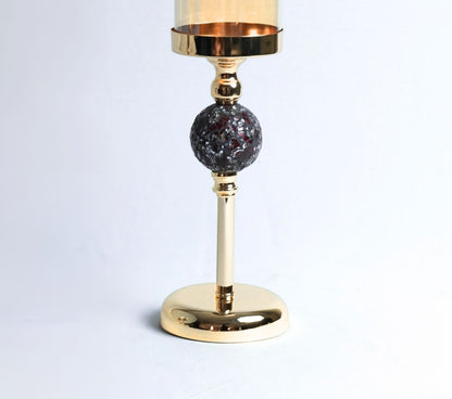 Obsidian Metal Candle Holder