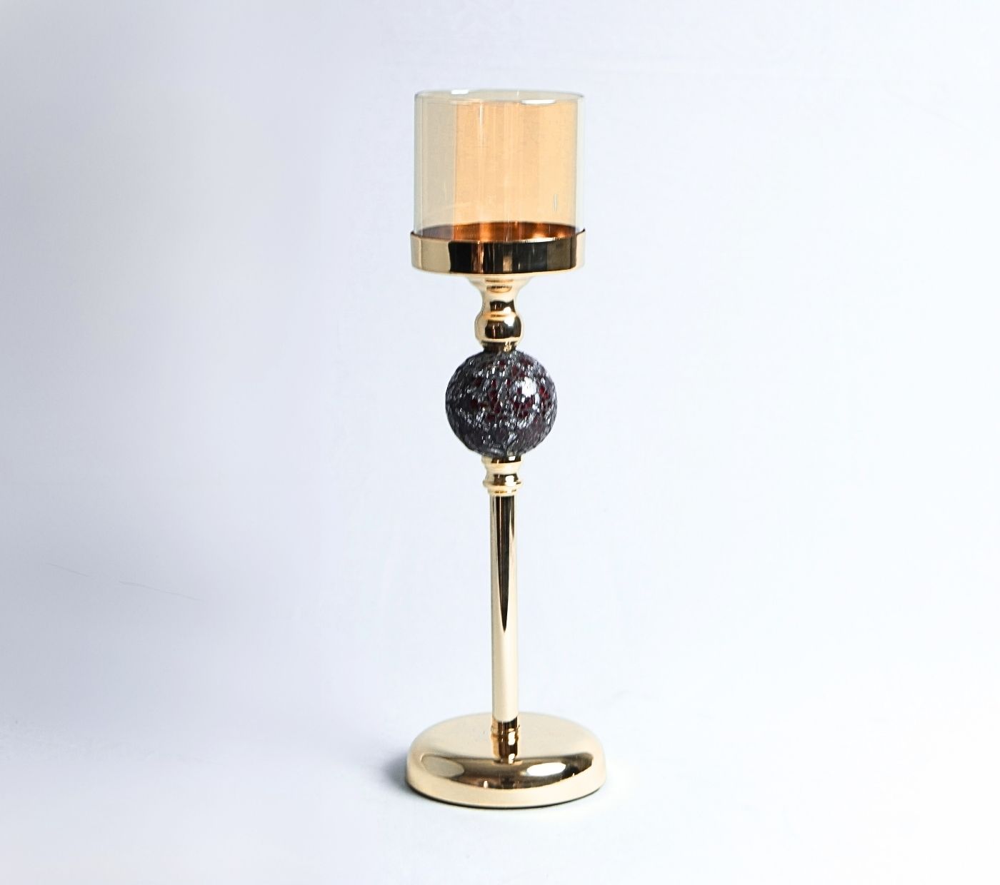 Obsidian Metal Candle Holder