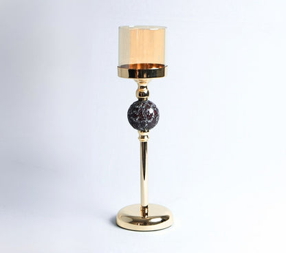 Obsidian Metal Candle Holder