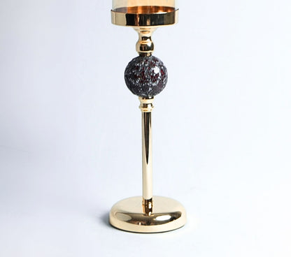 Obsidian Metal Candle Holder