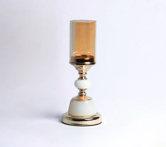 Florence Frost Metal Candle Holder