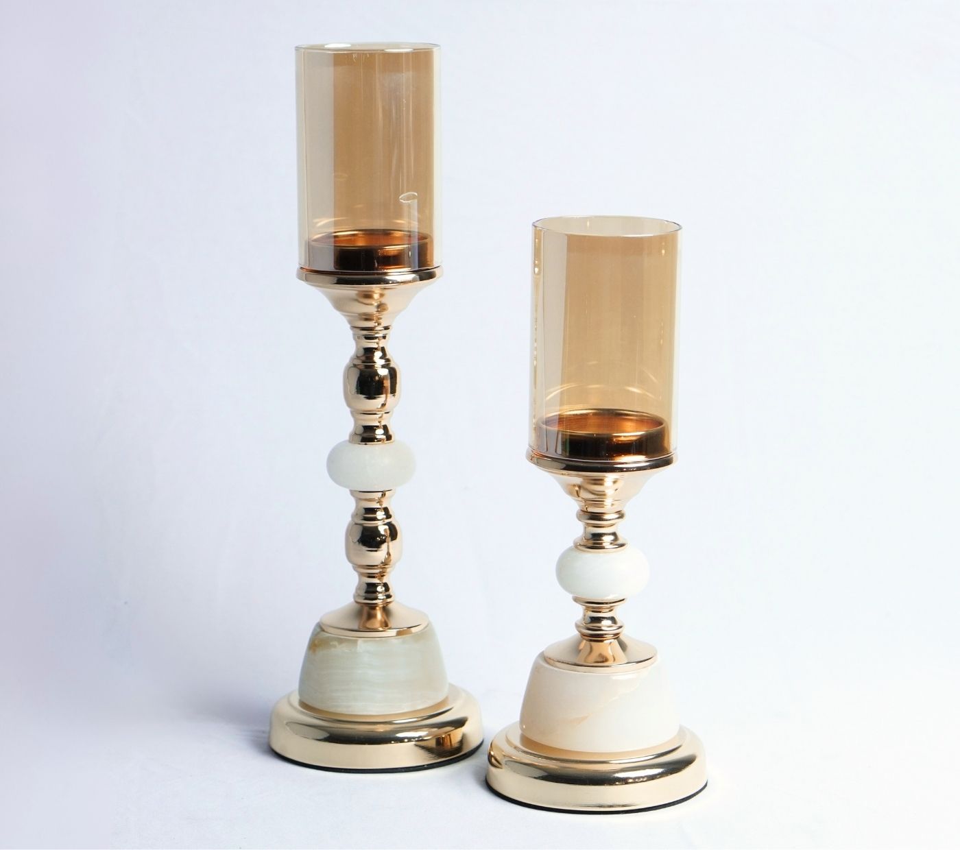 Florence Frost Metal Candle Holder