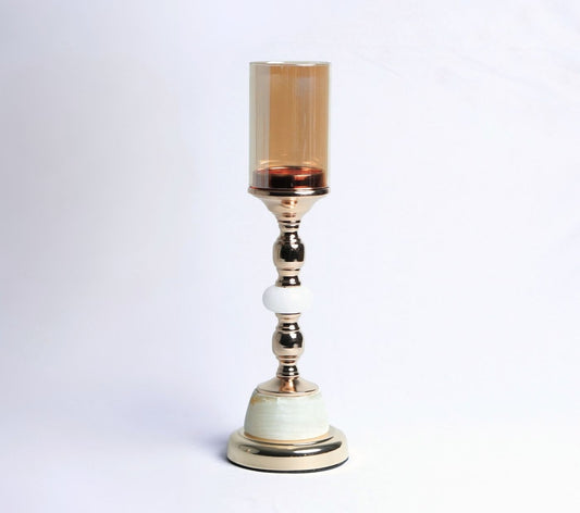 Florence Frost Metal Candle Holder
