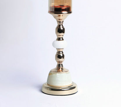 Florence Frost Metal Candle Holder