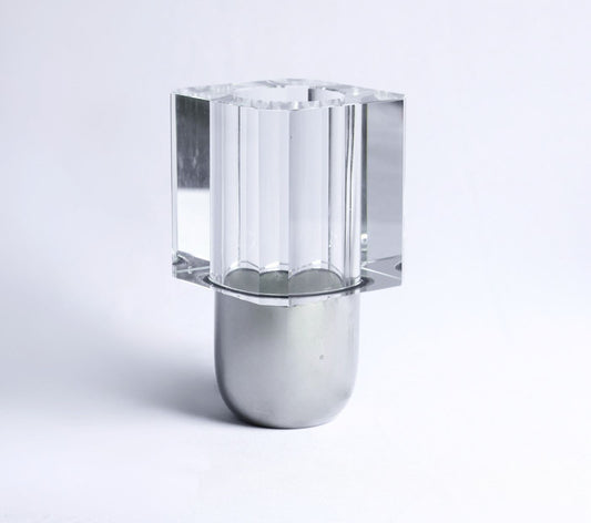 Axis Glass and Metal Candle Holder