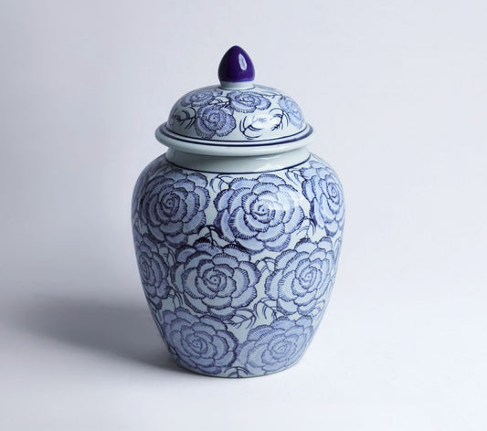Blue Reverie Porcelain Urn