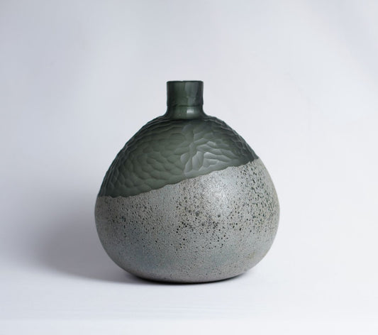Eira Sculpted Glass Vase